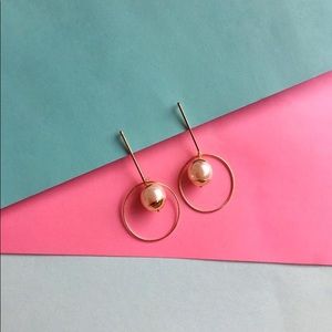 PRICE DROP! Boutique Gold earrings with silk pouch